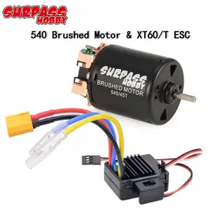 1:10 1:12 Запчасти для радиоуправляемых моделей 540, 13T, 17T, 21T, 27T, 35T, 45T, 55T, 80T щеточный двигатель W, 60A T, XT60 ESC для радиоуправляемых автомобилей, Rock Crawler Truck