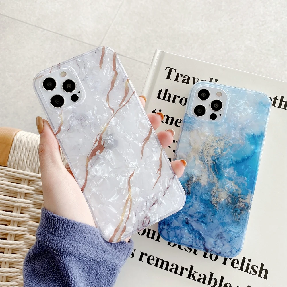 Глянцевый мраморный чехол для iphone 7 XR 11 Забавный узор блестящая Силиконовая
