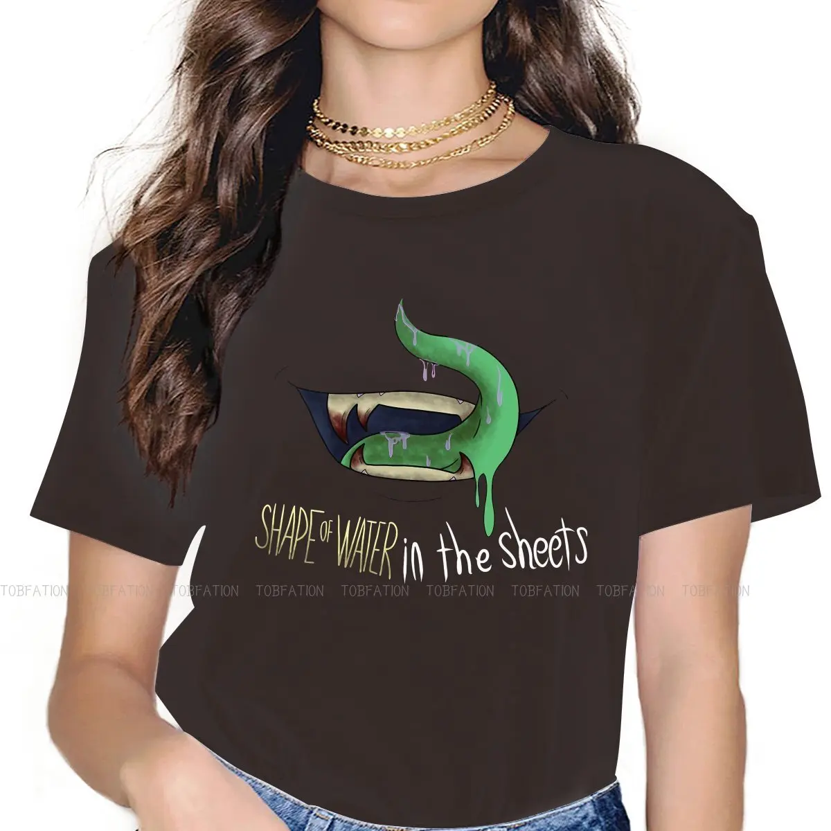 

Goosebumps Fantasy Drama Comedy TShirt for Woman Girl Shape of Water In The Sheets Basic Leisure Tee T Shirt Trendy Loose
