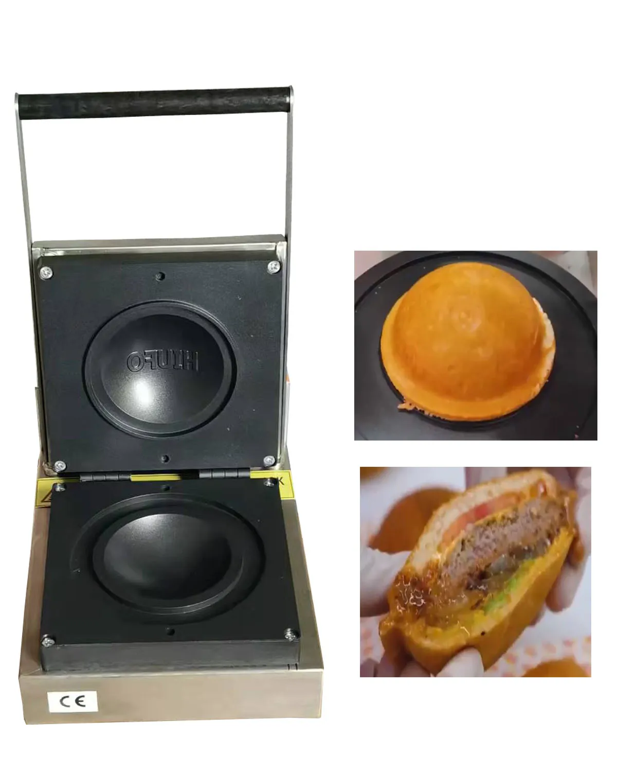 

UFO Hamburger Making Machine Ice Cream Waffle maker saucer Commercial stainless steel flying saucer hamburger Machine