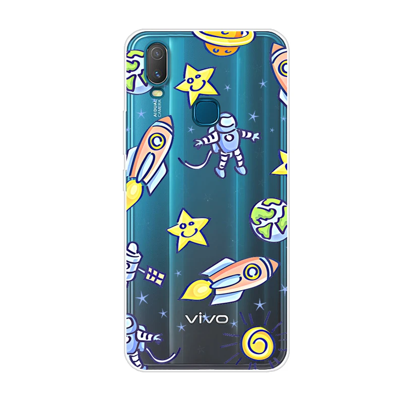 ДЛЯ Vivo Y11 чехол 6,35 ''тонкий мягкий силиконовый чехол s для Vivo Y11 Прозрачный чехол для VivoY11 Y 11