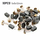10 пар в комплекте; Угольные щётки, а также смазывайте механизм 5x8x12mm Мощность инструменты запасные Запчасти для электрических двигателей черный Decker угловая шлифовальная машина G720