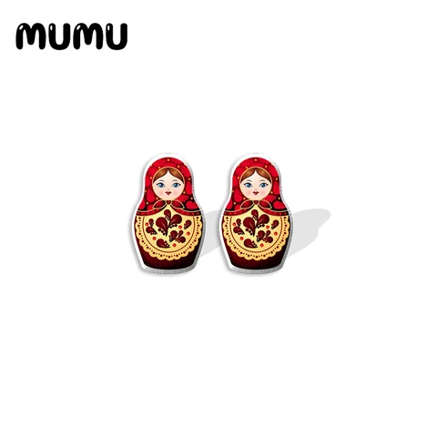 Серьги-гвоздики HZSHINLING из акрила