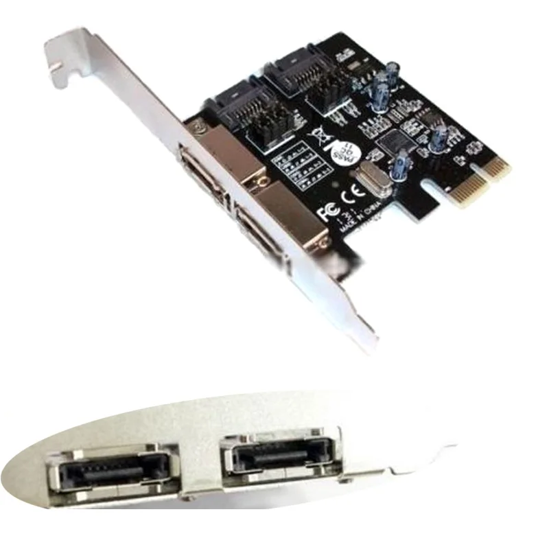 

Etmakit PCI-E To SATA3 PCI E SATA3.0 6Gb/s the SSD Asmedia Chip Expansion Card ASM1061 PCI Expansion Card Riser