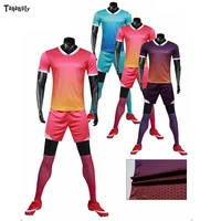 diy customize print boys football jerseys set 2021 new men child blank soccer uniforms set youth team training suits sportswear