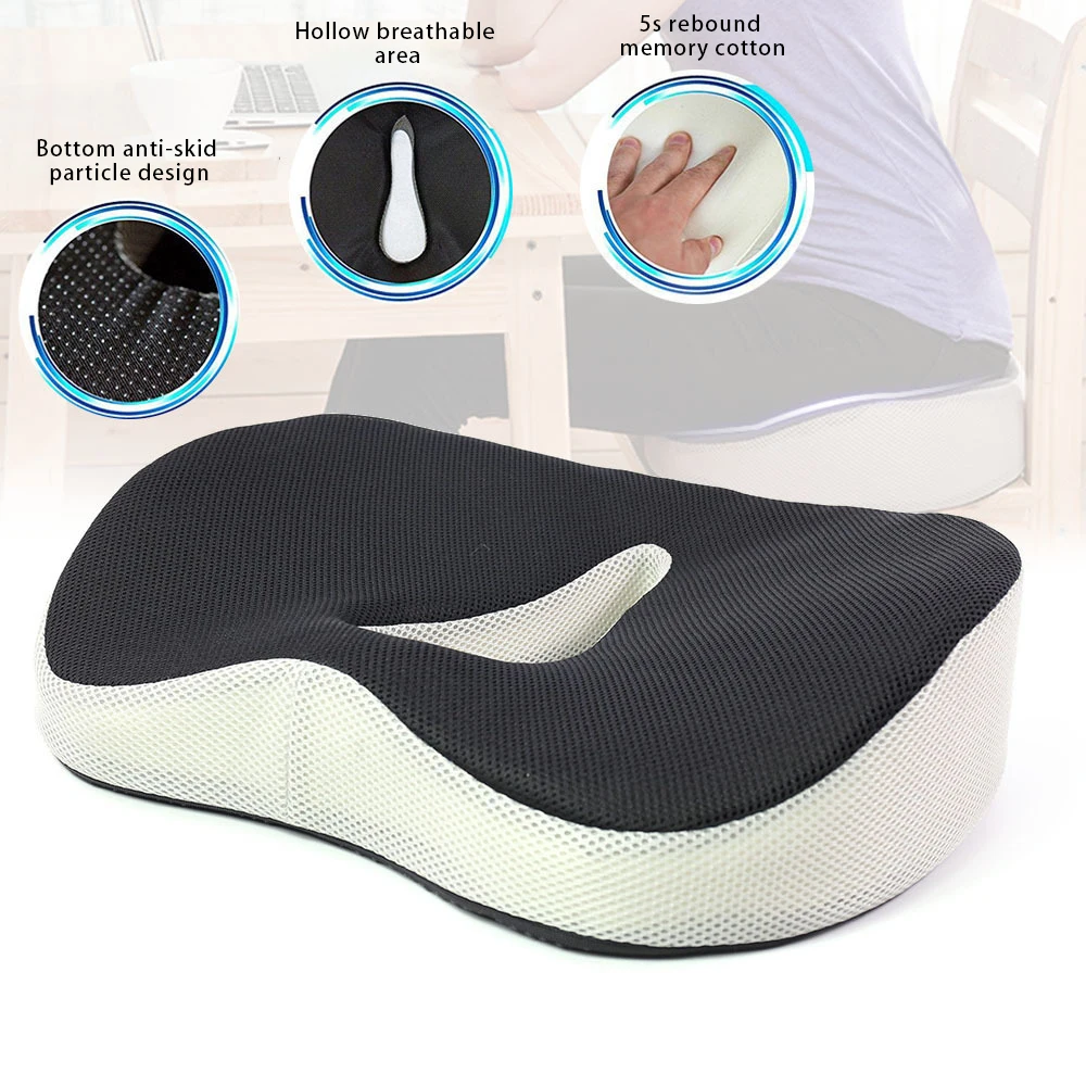 

Дорожная комфортная подушка для сиденья премиум-класса, нескользящая Ортопедическая подушка из пены с эффектом памяти, подушка из кокцика, ...