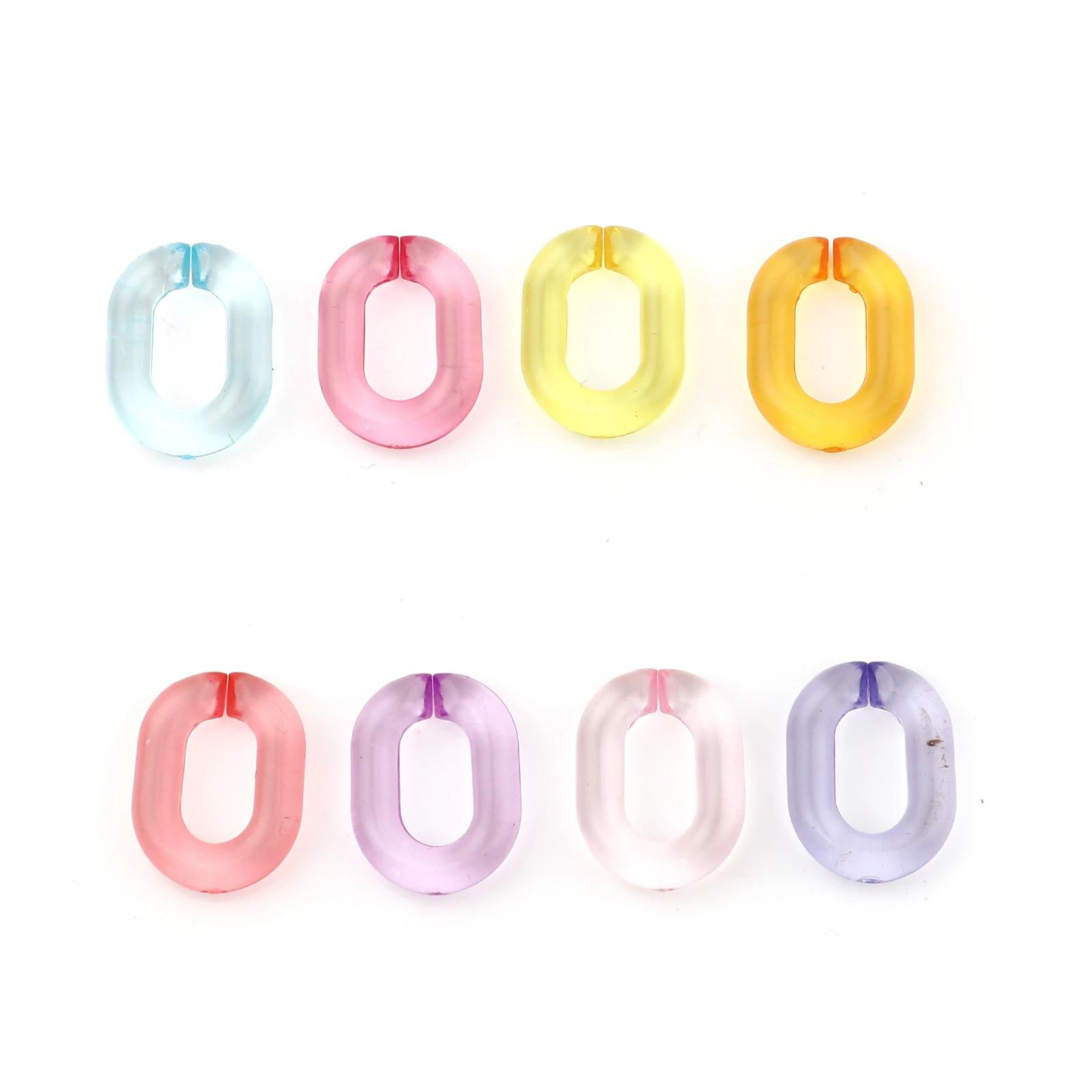 

Multicolor Acrylic Open Jump Rings Findings Oval Transparent Charms DIY Making Earrings Necklace Jewelry Gift 19mm x 14mm,100PCs
