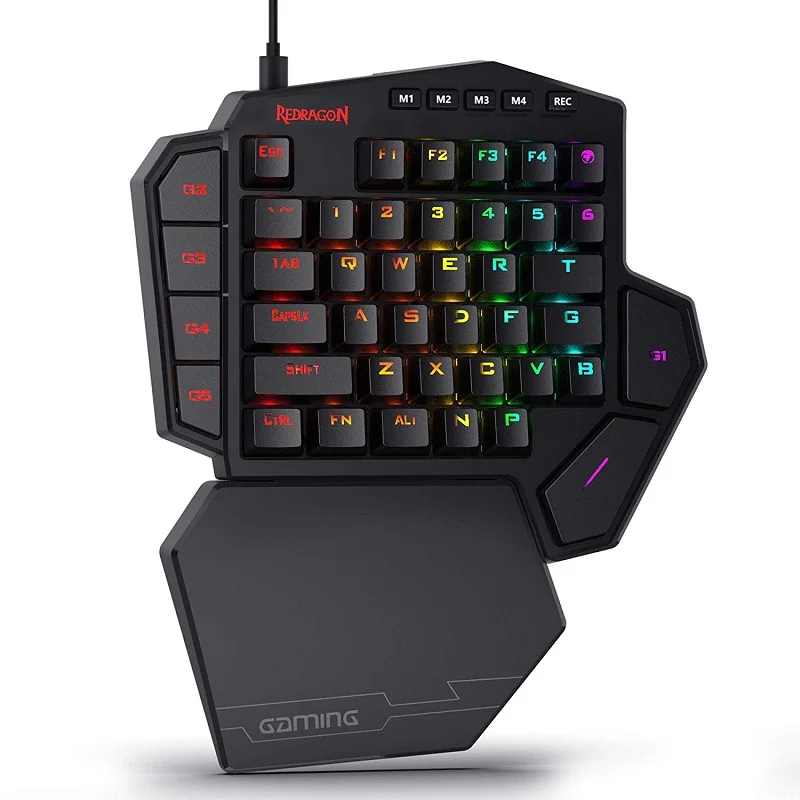 Redragon K585 DITI с одной рукой RGB Механическая игровая клавиатура 42 клавиши синий переключатель LED левая рука мини клавиатура для мобильных игр