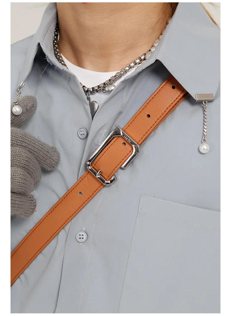 

Men Pearl Decoration Loose Casual Long Sleeve Shirt Male Korea Style Streetwear Fashion Hip Hop Shirts