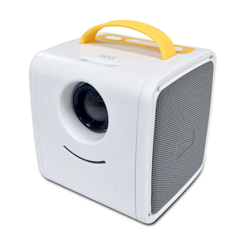 Q2 projector yellow Q2 Мини ЖК-проектор с округлым внешним видом, детский игрушечный портативный проектор, 1080 p, Детский обучающий домашний проектор с хорошим охлаждением - Цвет: Q2 projector yellow