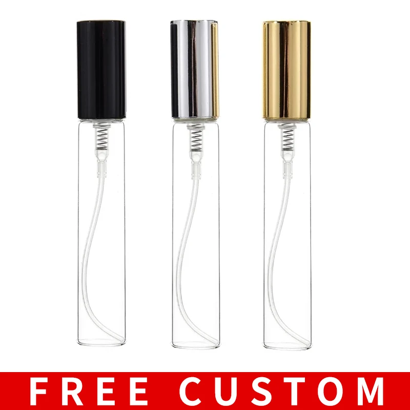 

Free Custom Logo 100 Pieces/Lot 8 ML Portable Colorful Glass Perfume Bottle With Atomizer Empty Cosmetic Containers For Travel