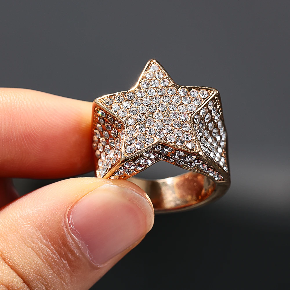 1 шт. готическое кольцо унисекс с 3d пентаграммой микро инкрустацией и