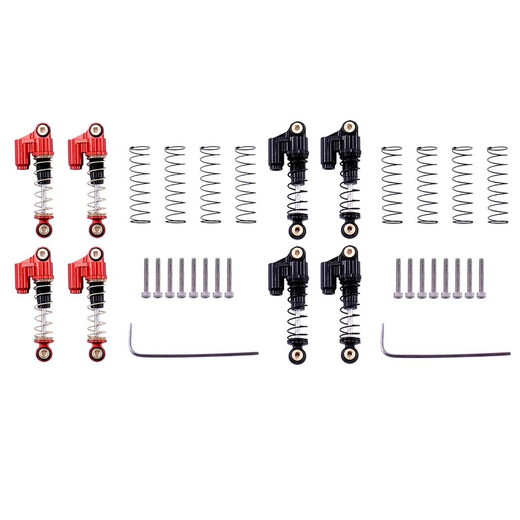 

2 Pairs Metal Shock Absorbers for Axial SCX24 90081 RC Car Model Replacement