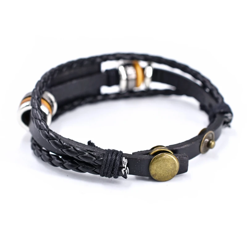 

Indian Sanskrit OM Symbol Bracelet OHM AUM Buddha Lotus Flower of Life Mandala Leather Bracelets Men Bangle Amulet Jewelry Gifts