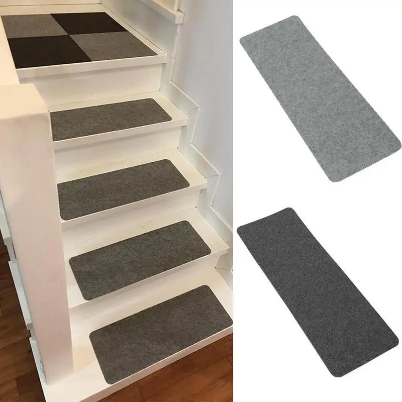 

Self Adhesive Stair Tread Carpet Mats Anti-Skid Step Rugs Safety Color Mute Floor Indoor Warm Pad 20*55CM For Home