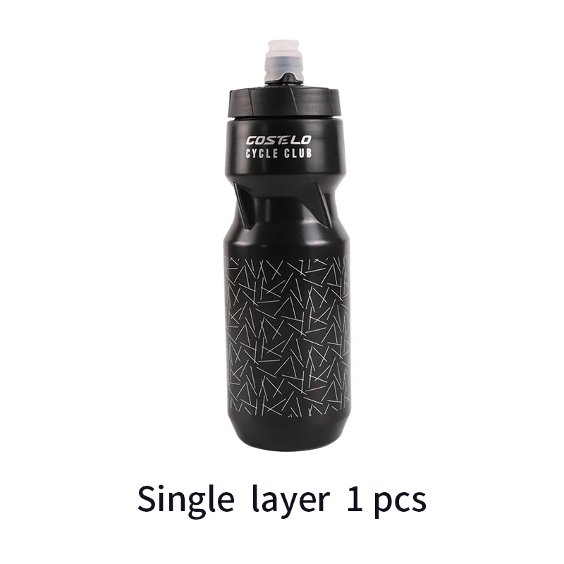 Single black 710ml Costelo Велоспорт клуб Велоспорт велосипед бутылки для воды бутылка для воды для спорта на открытом воздухе, 710 мл фляга школьная прессованная бутылка для воды - Цвет: Single black 710ml