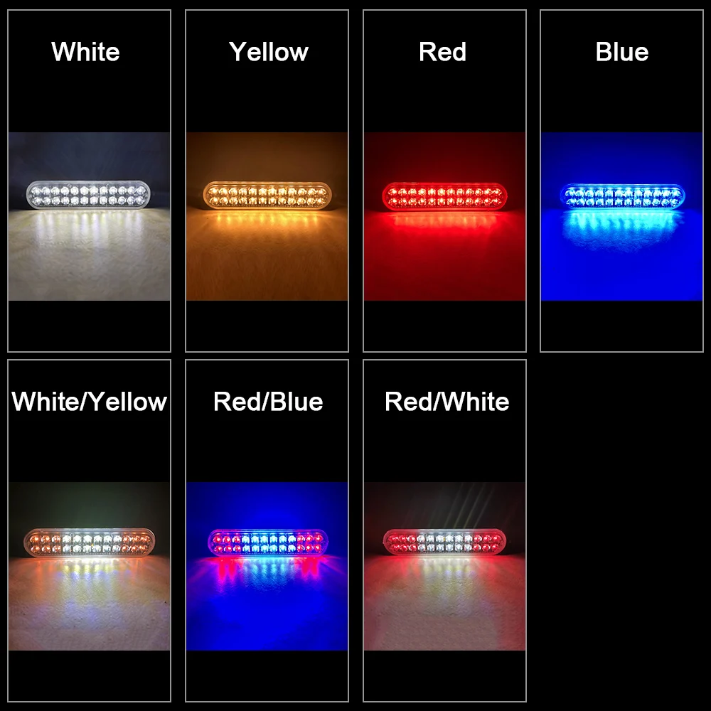 

Ultra-thin 24LED Emergency Strobe Light for Truck Lorry SUV Orange Grill Breakdown Flashing LED Light 12-24V Strobe Signal Lamp
