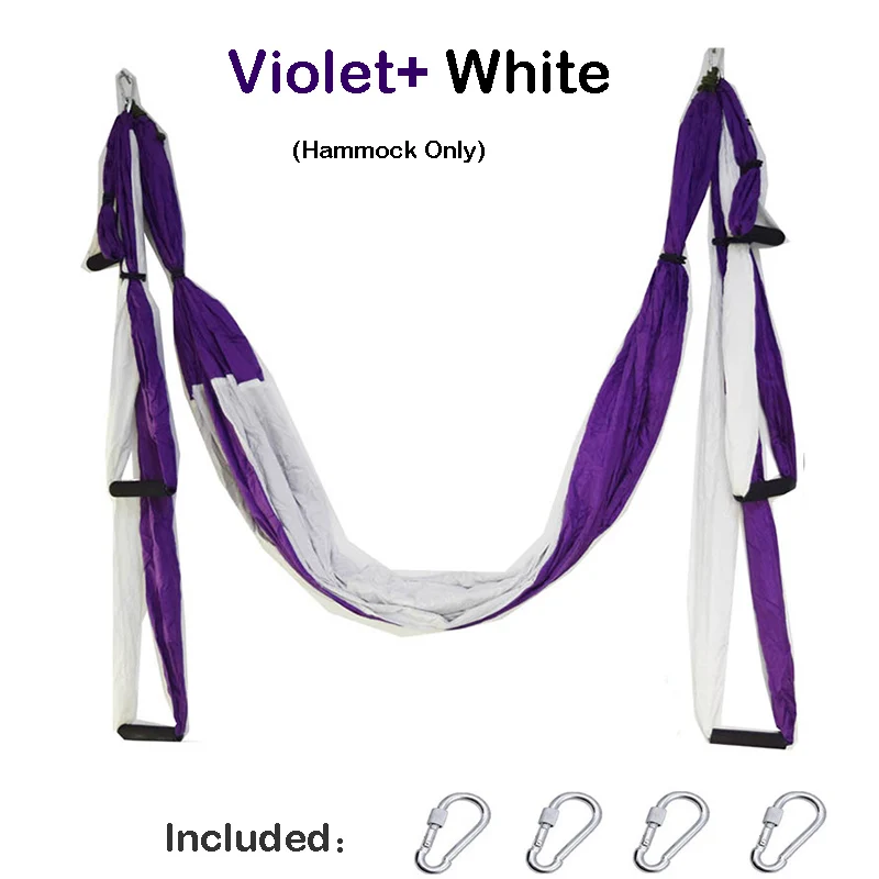 purple white ITSTYLE антигравитационный гамак для йоги, качающийся парашютный тканевый инверсия, терапия, Йога, тренажерный зал, подвесной высокопрочный гамак для декомпрессии - Цвет: purple white