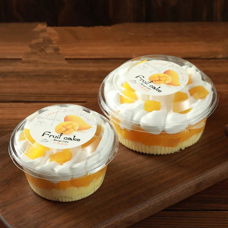 50 шт. Высокое качество ПЭТ пластиковые круглые крем коробки для тортов и пирожных