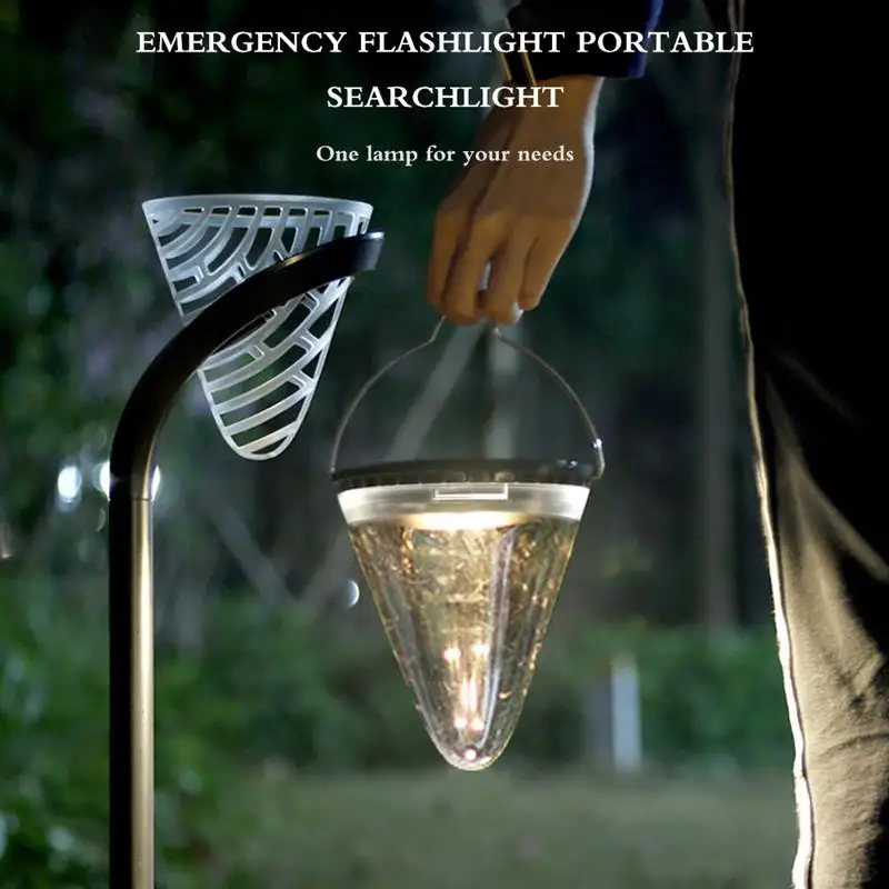 Светодиодная лампа конической формы на солнечной батарее водонепроницаемый