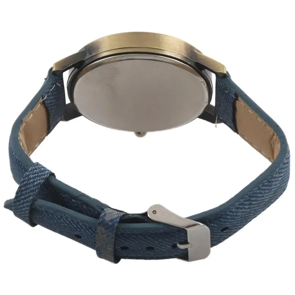 Практичные часы для путешествий с изображением карты мира джинсовые кварцевые