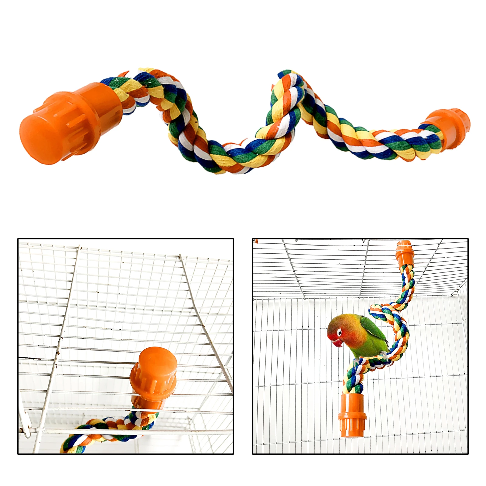 

Flexible Bird Rope Perch Stand for Parrot Parakeet Cockatiel Macaw Pet Toy