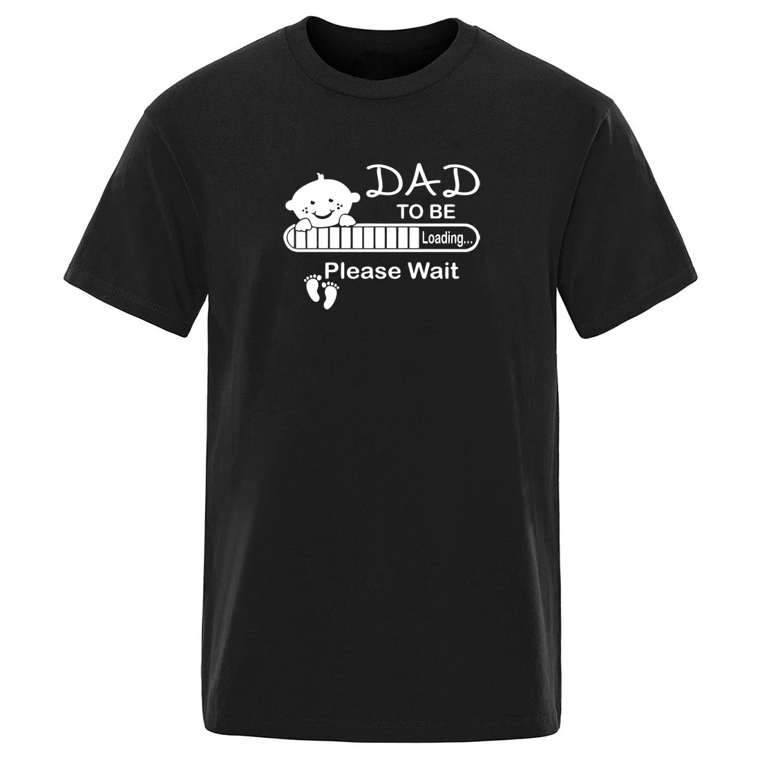 Лето 2020 крутые однотонные футболки с круглым вырезом коротким рукавом DAD to be Loading