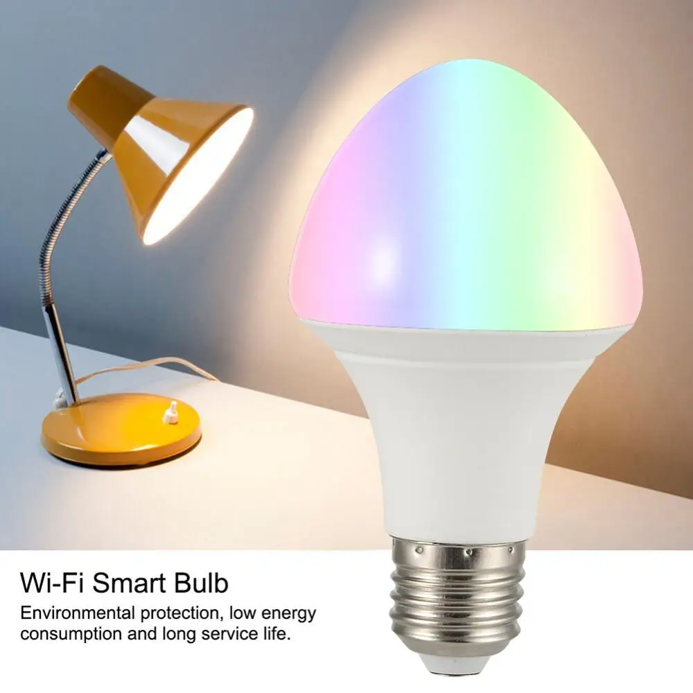 

Wifi LED RGB+Cool White Bulb E27/ B22 10W Work With Alexa And Google Home Voice and Remote Control Smart Life Led Lamp Lighting