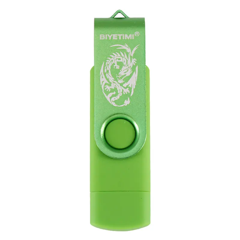 Usb флеш-накопитель Biyetimi the dragon, реальная емкость, 16 ГБ, 32 ГБ, 64 ГБ, 128 ГБ, флеш-накопитель Usb 2,0 для andriod - Цвет: Green