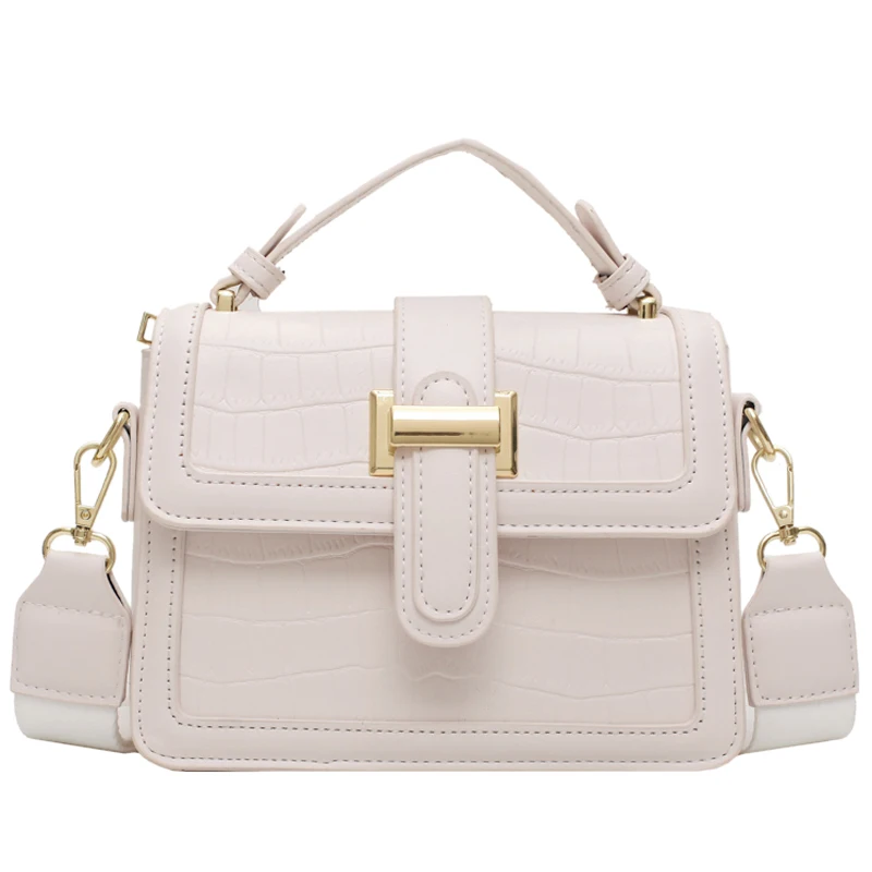 

Crocodile Pattern Small Tote Bag 2021 Fashion New High Quality PU Leather Women's Designer Handbag Travel Shoulder Messenger Bag