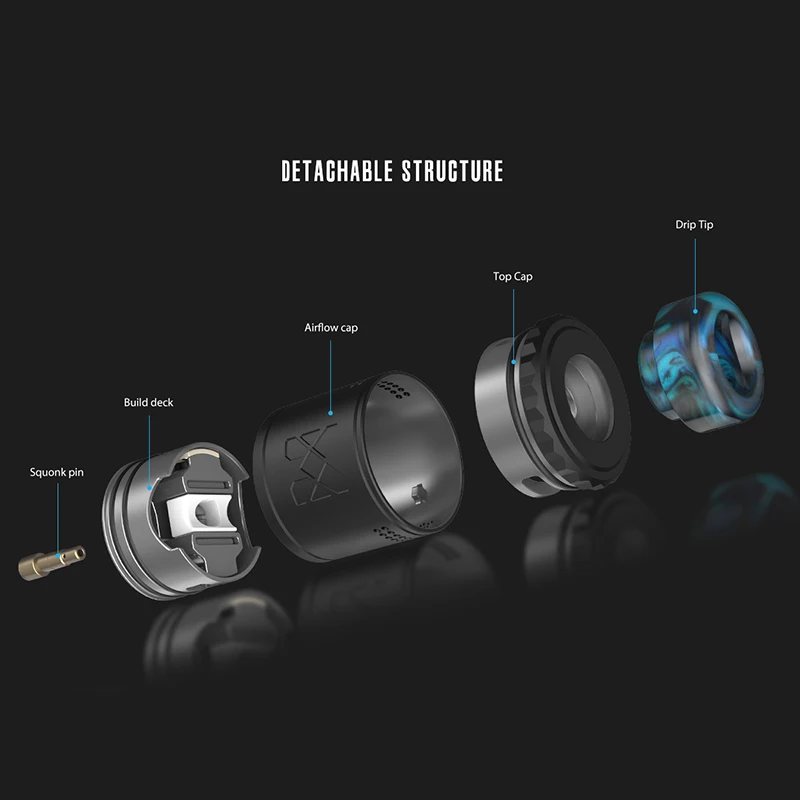 Оригинальный испаритель Vandy V2 RDA 2 мл с двойной катушкой 0 15 Ом электронная