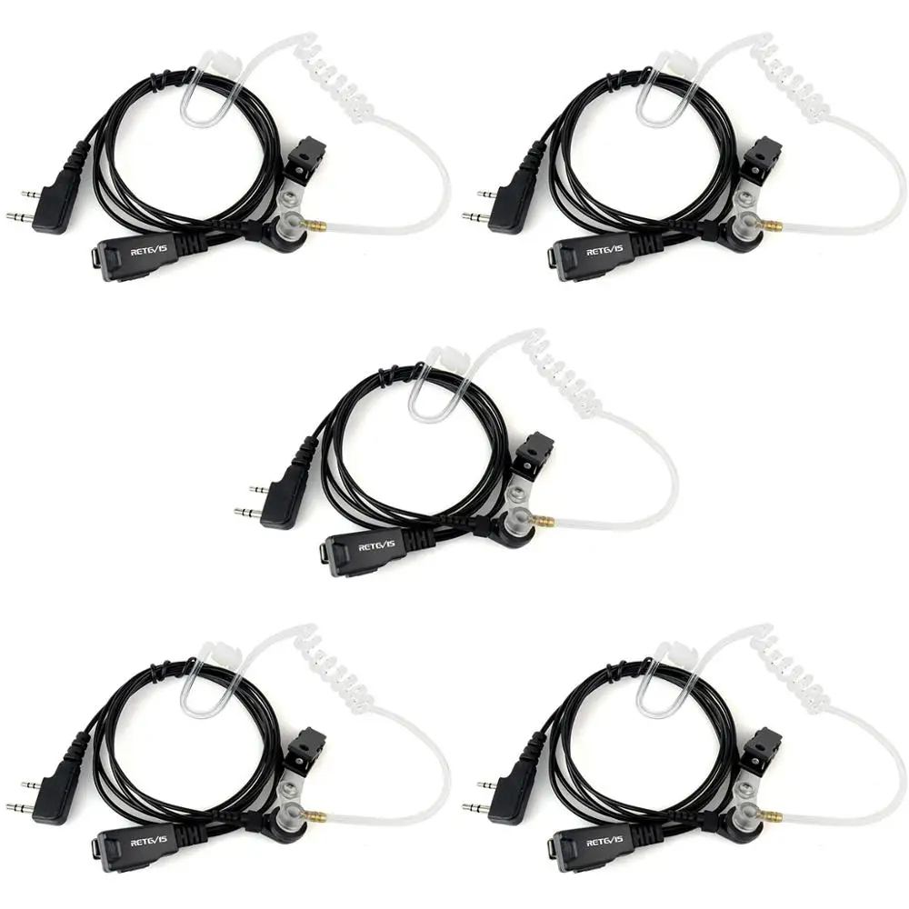 Новинка Retevis 2 Pin Акустическая трубка гарнитура наушник для Kenwood радиостанции HYT