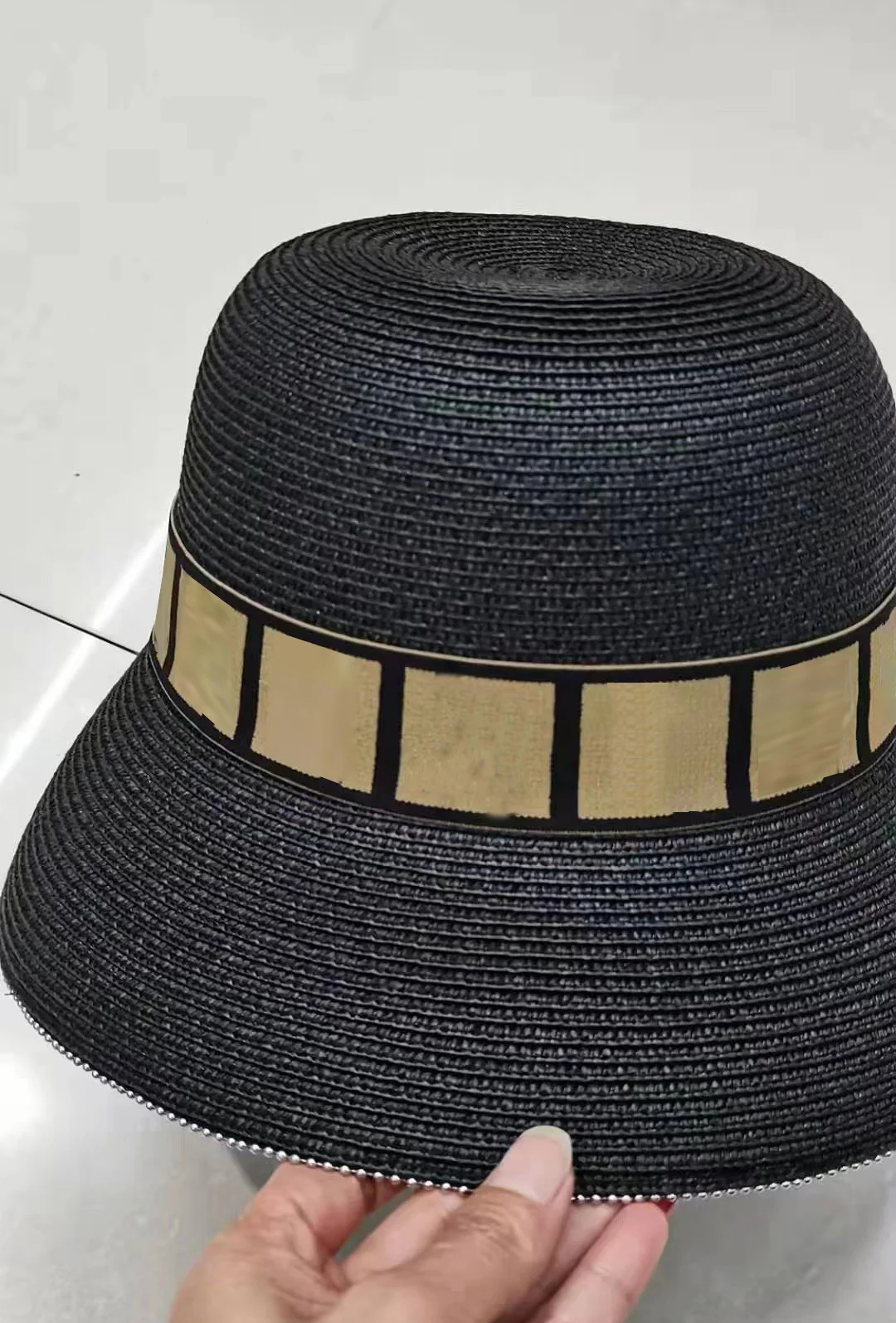 

2021 Hot Fashion Summer Casual Unisex Beach Large Brim Jazz Sun Hat Panama Hat Paper Women Bucket Cap Outdoor Travel Fishing Hat