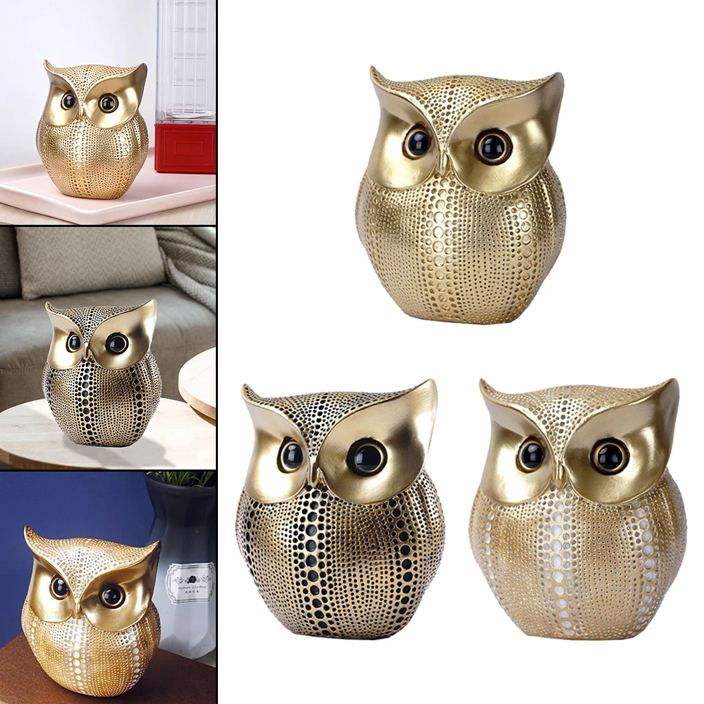 

Cute Owl Shape Sculpture Decorative Ornament Figurine Statue Desktop Artwork