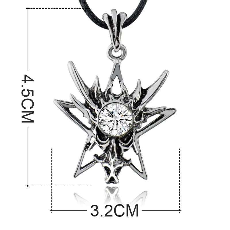 Мужское ожерелье с подвеской в виде звезды дракона из титановой нержавеющей