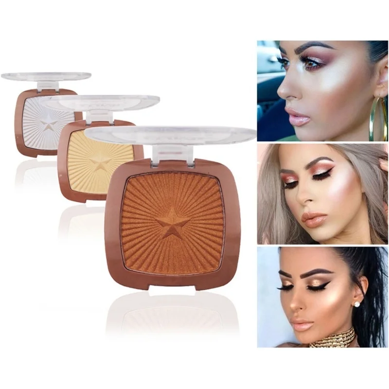 

8Colors Shimmer Contour Powder Highlighter & Bronzer High Light Cosmetic Makeup Contour Palette Highlighter Palette