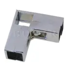 BQLZR алюминиевый серебристый 3-полосный L-образный соединитель для одежды для 25 мм квадратной трубы