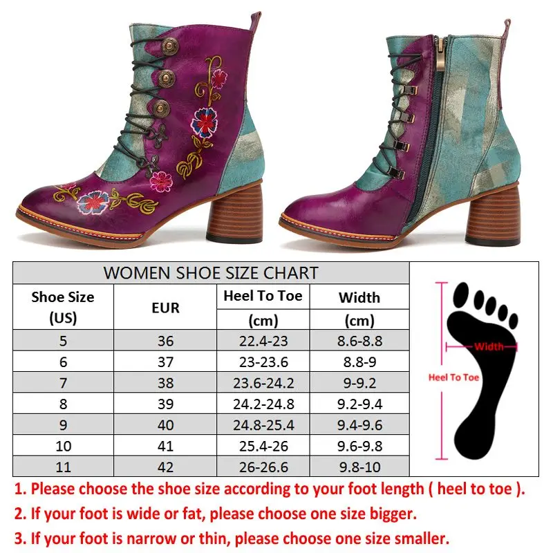 SOCOFY/женские зимние ботинки Винтажные короткие из натуральной кожи с цветочным