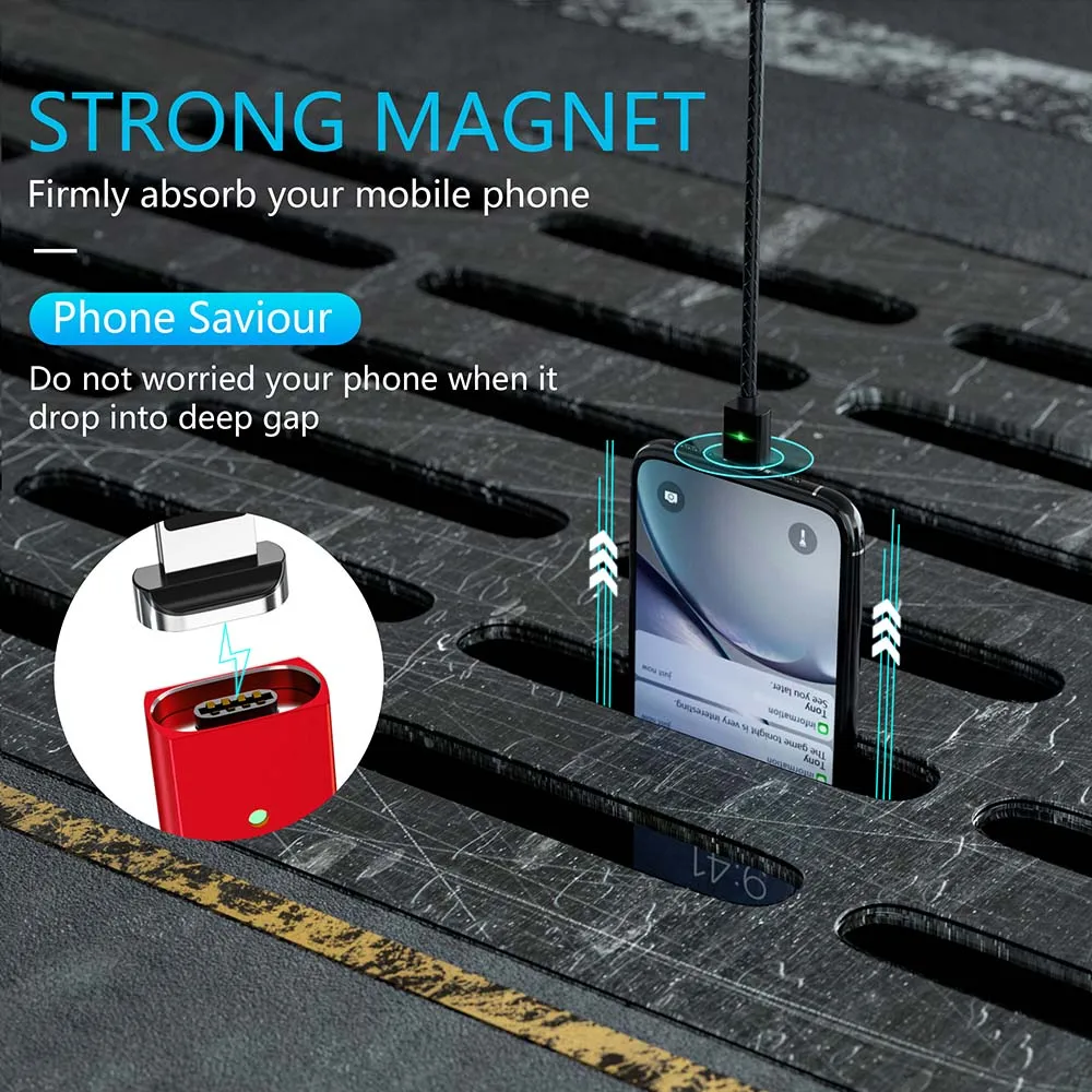 Магнитный usb-кабель MANTIS 3A Type-C 1 м быстрая зарядка для iPhone XR XS Max магнитное зарядное