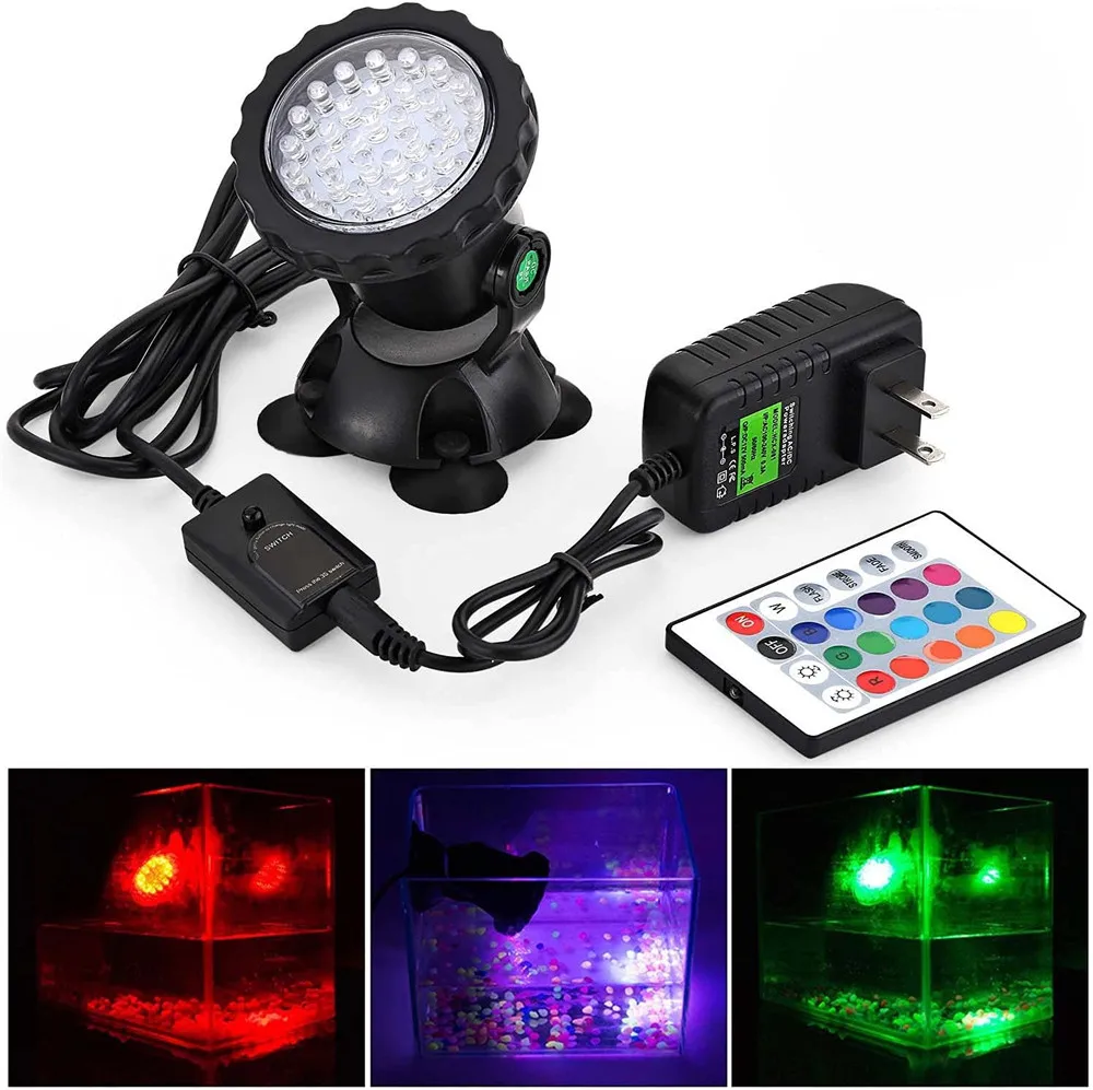 Погружной Точечный светильник для пруда 36 светодисветодиодный RGB IP68