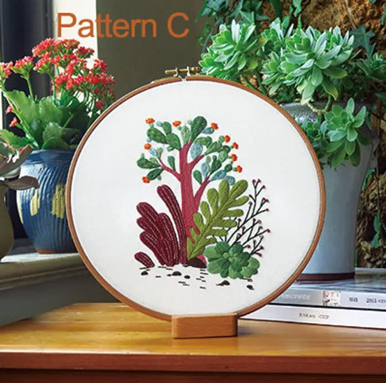 

Gift for her|Modern Embroidery Kit |Sweet Flower Embroidery Pattern| Hand Embroidery Full Kit For Wedding Gift