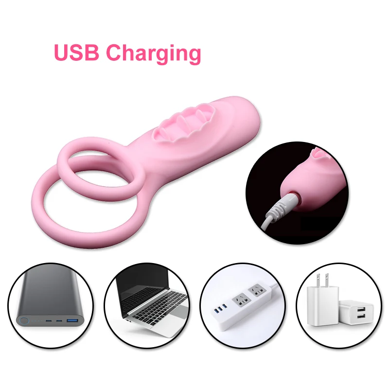 GUIMI кольцо вибратор на пенис секс игрушки для пар Фетиш клиторальный стимулятор