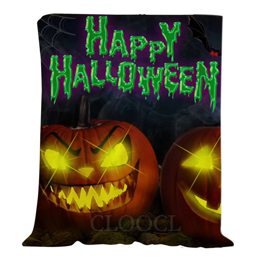 

Фланелевые одеяла CLOOCL на тему Хэллоуина с тыквой фонариком плюшевое одеяло праздничные вечерние Ки