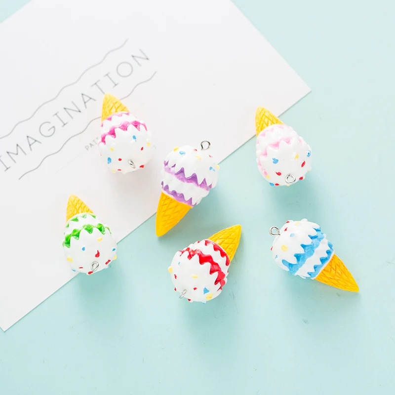 6 шт./лот брелок для мороженого Шарм DIY Аксессуары изготовления ювелирных изделий
