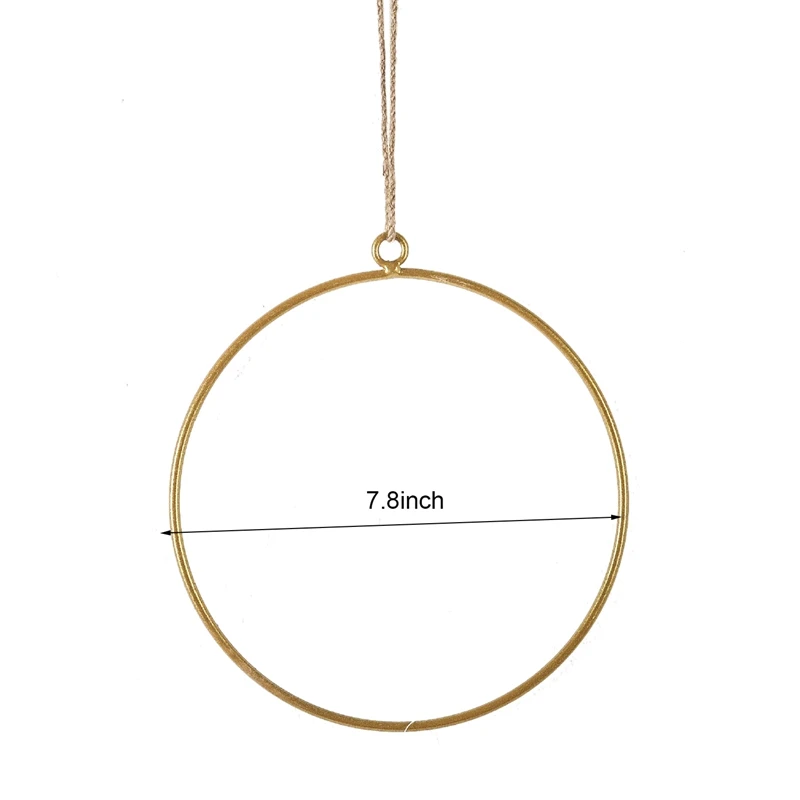 3 Pack Metal Geometric Hoop Wreath Frame Artificial Flower Garland Hanging Pendant for Home Kitchen Wall Art Decoration | Дом и сад