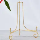 Железная подставка для фотографий, Золотой металлический держатель для мольберта, фоторамки, кулинарные книжки, декоративные тарелки