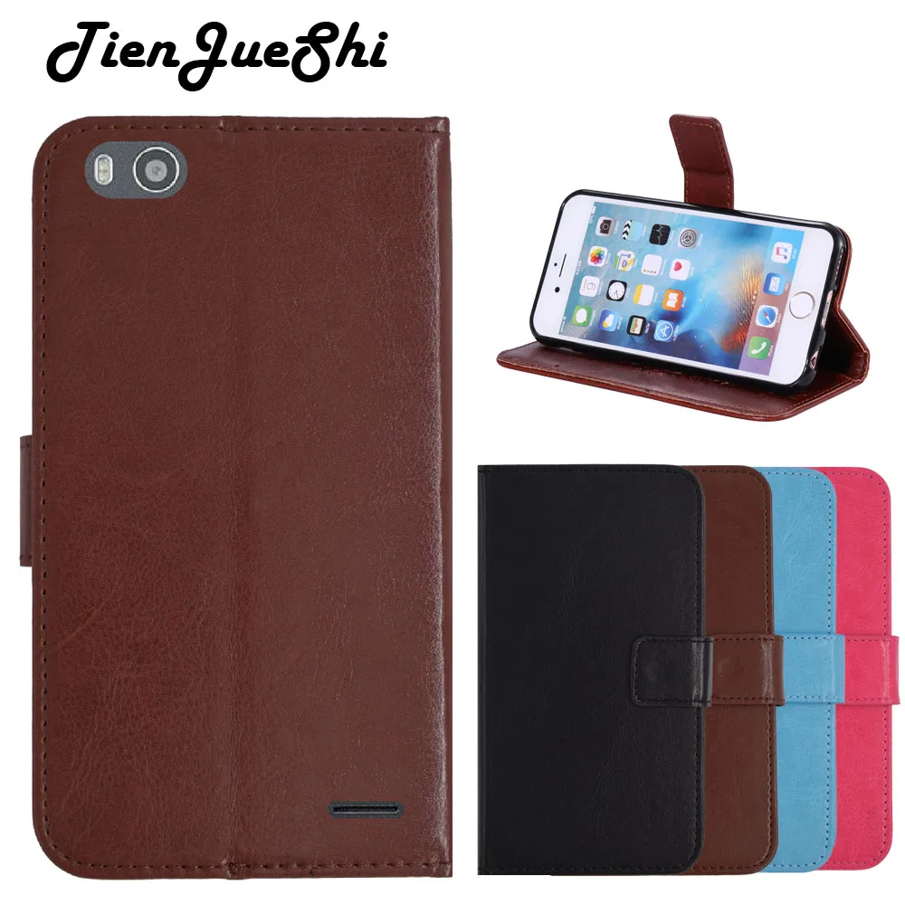 Флип чехол TienJueShi из искусственной кожи и силикона бумажник Etui кожаный для ZTE BLADE