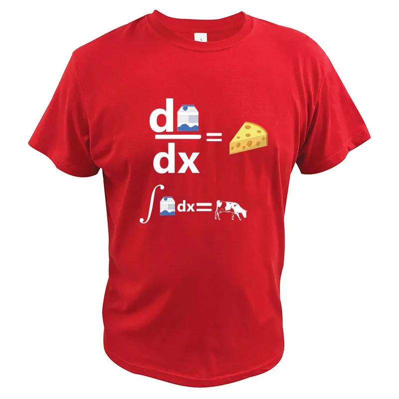 Milk Differential Is Cheese футболка корова Geek Science Math Camiseta обратный расчет молока корова футболка европейский размер - Цвет: Красный