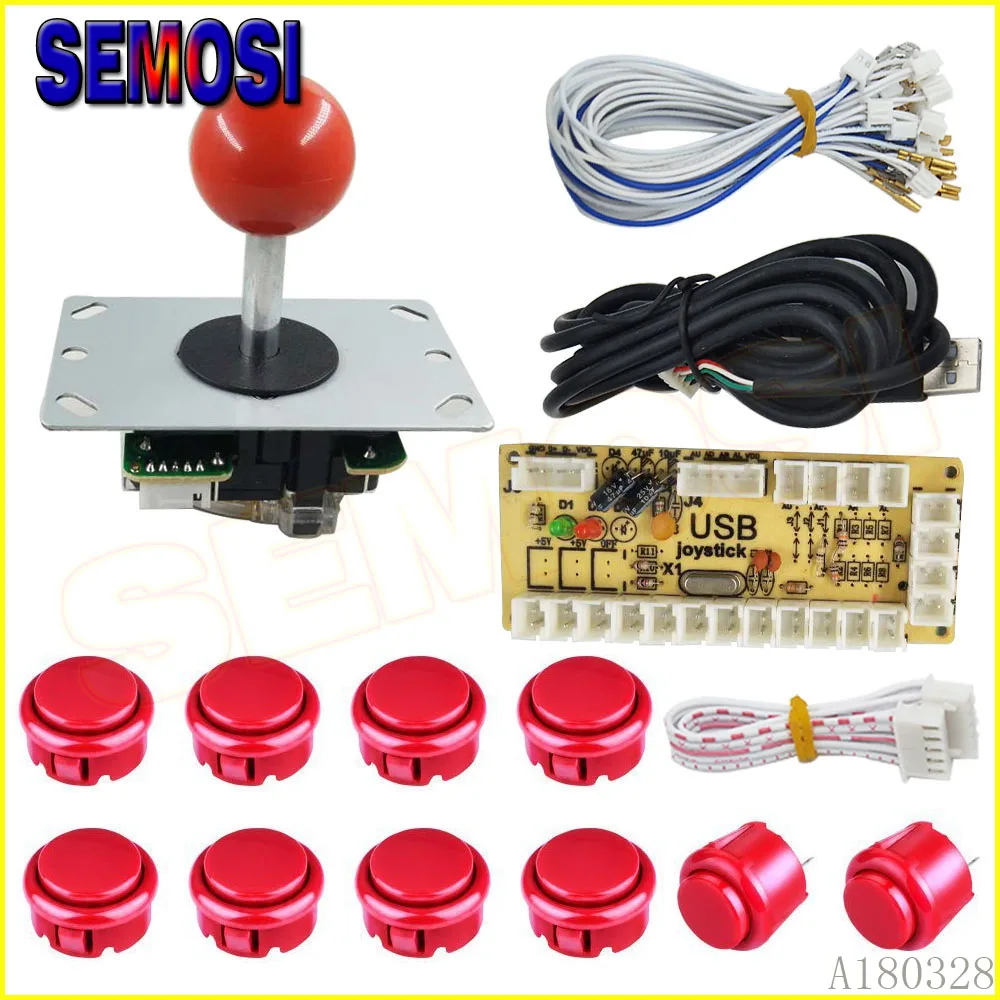 Нулевая задержка кодировщика DIY аркадная игра кнопка и джойстик контроллер