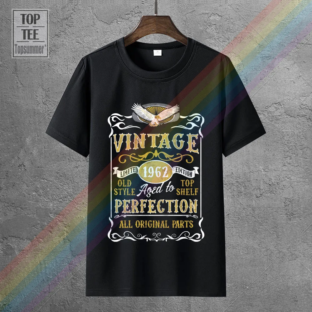 

Made In 1962 Vintage T Shirt Born 1962 Birthday Age Year Gift Top O Neck Oversize Style Tee Shirts Styles Cartoon Character